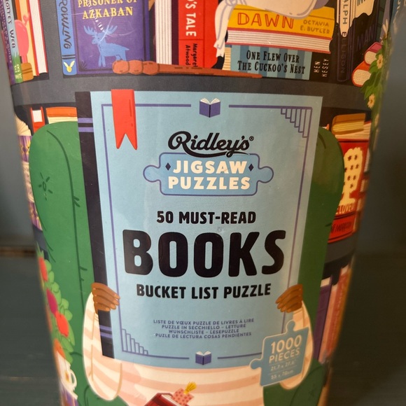50 Must-Read Books Bucket List Ridley’s Jigsaw Puzzle 1000-Piece (New & Sealed) - Picture 2 of 5
